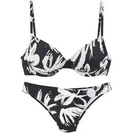 French Connection Bügel-Bikini Damen Schwarz/Creme 44 Cup C