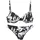 French Connection Bügel-Bikini Damen Schwarz/Creme 44 Cup C