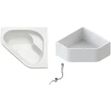 Ottofond Eckwanne-Set 135 x 135 cm weiß,