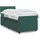 vidaXL Boxspringbett mit Matratze Dunkelgrün 140x200 cm Samt