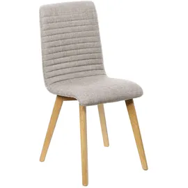 Home Affaire »Arosa Esszimmerstuhl, Polsterstuhl, Küchenstuhl, Speisestuhl, Essstuhl« (Set) 2 Stk.2er-Set, Beine aus Massivholz Eiche oder Buche, mit gestepptem Stoff