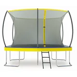 Zero Gravity Outdoor Trampolin 366 x 244 cm oval Blau/Gelb