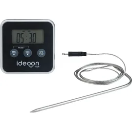 ideoon Grillthermometer 19 cm rostfrei schwarz