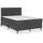 vidaXL Boxspringbett Dunkelgrau Stoff 180x200 cm