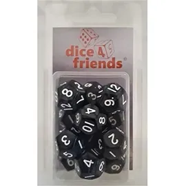 Dice4friends 70788 - Würfelset D12: Pearl Black (12)