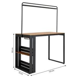 Dehner Balkonset Bar New Jersey 155 x 75 x 98 cm Schwarz