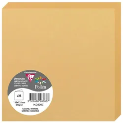 Pollen 250x Doppelkarte Pollen 135x135mm 210g - Karamell 2808C