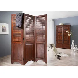 Massivmoebel24 Trennwand Akazie 141x3x175 nougat lackiert Oxford #520