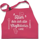 Kinderschürze Schürze Kinder Jungen Mädchen - Kochschürze - Hier bin ich die Chefköchin mit Name - 2-6 Jahre - Pink - für personalisierte junge küche kinderschürzen kleinkinder - 2-6 Jahre