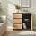 [en.casa] Kyr Sideboard 80 x 75 x 40 cm Schwarz/Eiche