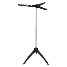 Relaxdays Bügelwäscheständer klappbar, Camping, Balkon, platzsparender Wäschestandtrockner, HxD:129x62 cm, schwarz-grau