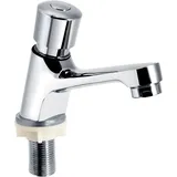 Rosvola - G1/2 zeitgesteuerter Push-Wasserhahn, Kaltwasser-Push-Wasserhahn, Badezimmer-Waschtischarmaturen, Badezimmer-Wasserhahn