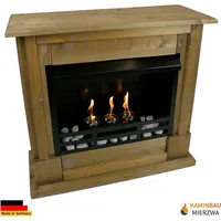 Ethanol und Gelkamin Kamin Modell Rafael Premium Eiche - Braun