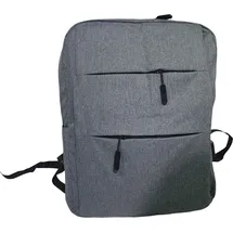 Hti-Living Kompakter Rucksack mit USB und Laptopfach Alltag, Schule, Uni oder Büro - Grau