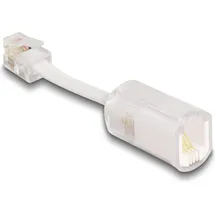 DeLock 88170 Kabeladapter RJ10 Stecker / Buchse, weiß