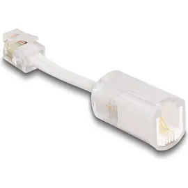 DeLock 88170 Kabeladapter RJ10 Stecker / Buchse, weiß