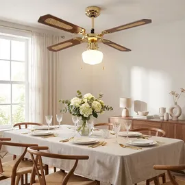 V-Tac Deckenventilator 105 cm Deckenventilator Braun