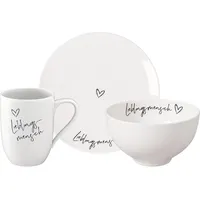 Villeroy & Boch Statement Frühstücks-Set Kombiservice 3-tlg. weiß