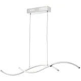 Casa Padrino Wohnzimmer LED-Hängeleuchte Silber 70 x H. 6,8 cm - Designermöbel