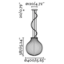 Lorefar Isabelle 1-flg. 40 cm rund/Glas/Metall/weiß