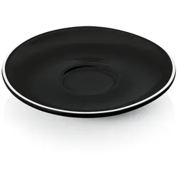 36x Espressountertasse Italia Ø 12,5 cm schwarz, Porzellan