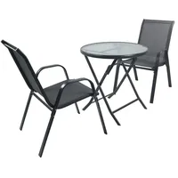 VCM Gartenmöbel-Set ¦ schwarz ¦ Maße (cm): B: 70 H: 89