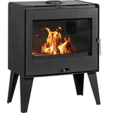 Heathus Kaminofen »B 57«, 10 kW, Zeitbrand, Holzscheite bis 50 cm, Panoramascheibe schwarz