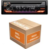 JUST SOUND best choice for caraudio Autoradio Einbaupaket JVC KD-DB922BT passend für Opel Tigra + Lenkradfernbedienung | Bluetooth Telefonieren Audiostreaming