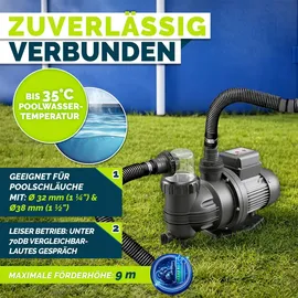 tillvex Filterpumpe Pool 8.500 l/h