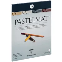 Clairefontaine Zeichenblock Pastelmat 12 Blatt 24 x 30 cm 360 g dunkelblau/hellblau/rot/gelb