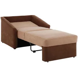 Home Affaire Schlafcouch Kunstleder 2-Sitzer Braun