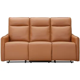 dorel home 3-Sitzer DOREL HOME "Lugo, Kinosofa mit Reclinerfunktion in Kunstleder und Webstoff", braun (cognac), B:180cm H:102cm T:86cm, Sofas, mit manueller Relaxfunktion in 2 Sitzen