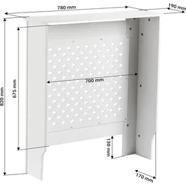 toboli Heizkörperverkleidung 78 x 19 x 82 cm