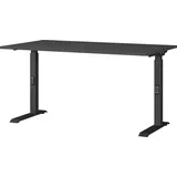 Germania Schreibtisch grafit rechteckig, C-Fuß-Gestell schwarz 140,0 x 80,0 cm