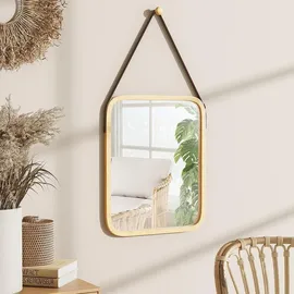 Vicco Spiegel Mirno, Bambus, 34 x 41.5 cm mit verstellbarem Gurt,