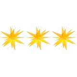 BONETTI LED Stern »Weihnachtsstern«, 3D-Optik, Batteriebetrieb, Ø 25 cm, Weihnachtsdeko aussen, gelb