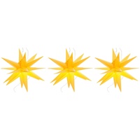 BONETTI LED Stern »Weihnachtsstern«, 3D-Optik, Batteriebetrieb, Ø 25 cm, Weihnachtsdeko aussen, gelb