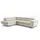 storez24 Eckcouch Textil 3-Sitzer Beige