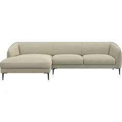 Ecksofa FLEXLUX "Belle Designsofa, L-Form, B/T 288/149 cm", beige (sandy beige), B:288cm H:74cm T:149cm, 100% Polyester, Sofas, Skandinavisches Design, In hochwertiger Verarbeitung
