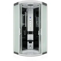 AcquaVapore Duschkabine Dusche D46-03M1 Komplettdusche Fertigdusche 80x80 cm - Schwarz