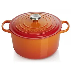 Le Creuset Hoher Bräter Signature rund 24 cm Ofenrot