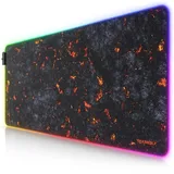 Titanwolf RGB Gaming Mauspad, Mousepad 900 x 400 mm, verbessert Präzision & Geschwindigkeit, Lavamotiv