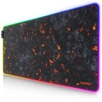Titanwolf RGB Gaming Mauspad, Mousepad 900 x 400 mm, verbessert Präzision & Geschwindigkeit, Lavamotiv
