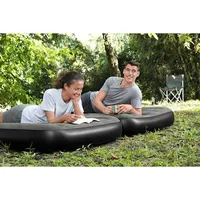 BESTWAY 3-in-1 Luftbett Schwarz und Grau 188x99x25 cm