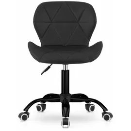 home collective Drehstuhl Leder Schwarz