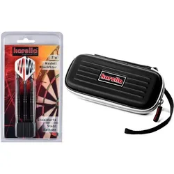 Karella Dartset Winner Blackstar Steel inklusive Dartcase bunt 21g