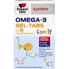 Doppelherz System Omega-3 Family Gel-Tabs 120 St.