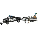Bruder 02507 - RAM 2500 Polizei Pickup schwarz/weiß 1:16