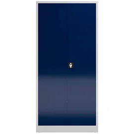 Classix Stahlschrank X-530361 enzianblau, lichtgrau 92,0 x 60,0 x 194,5 cm, aufgebaut