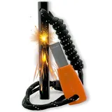 aZengear Feuerstahl, Camping-Feuerstarter aus Feuerstein und Stahl, 10mm XL Ferro Rod, Paracord, wasserdichtes Bushcraft Outdoor-Survival-Set